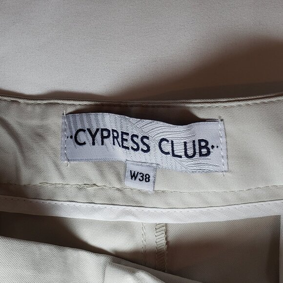 Cypress Club Mens Shorts 38 Bone Flat Front Comfort Waist - Picture 7 of 9